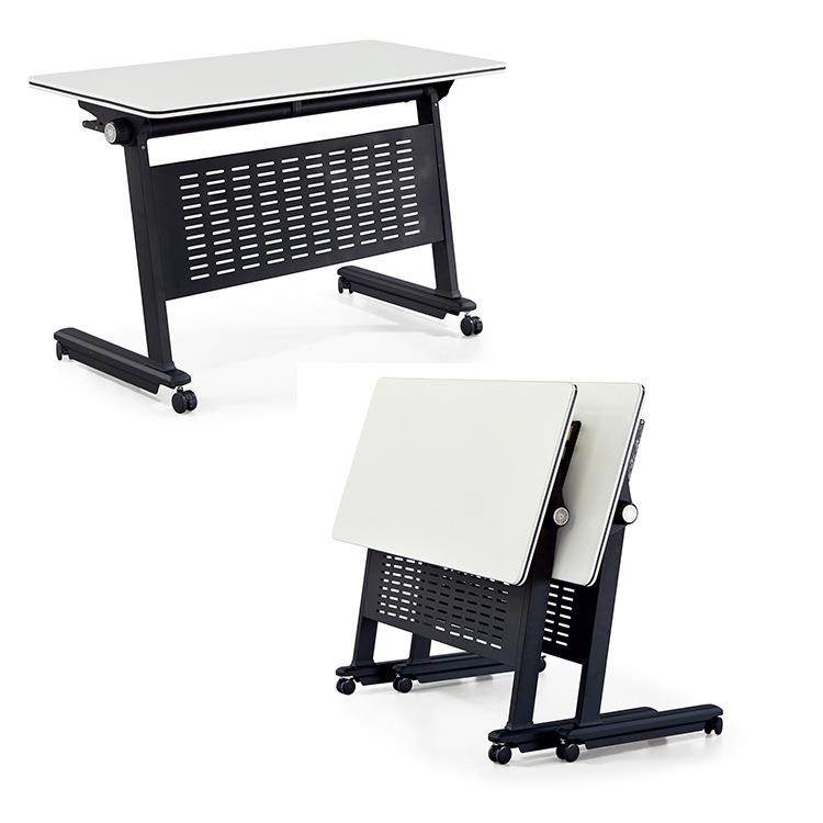 折叠会议桌培训带轮可拼接长条桌机构简易办公桌子课桌桌椅组合