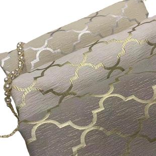 美式轻奢现代风抱枕面料几何图形金丝提花窗帘高档简约设计师面料