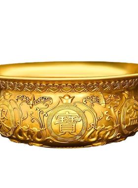 全铜聚宝盆摆件招财聚财铜盆店铺零钱客厅玄关店铺开业礼品