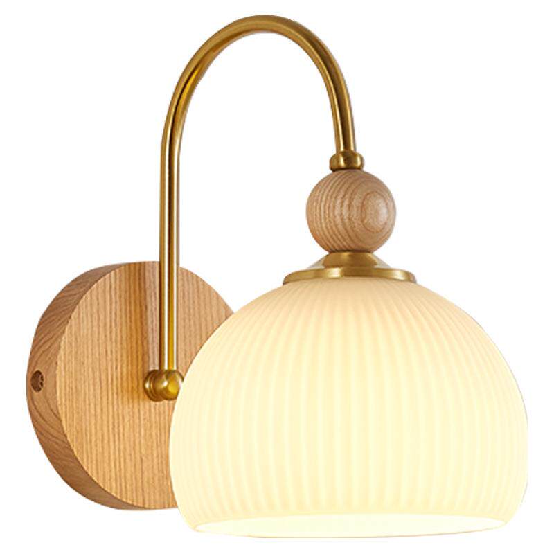 白蜡木壁灯原木风极简过道客厅卧室书房日式灯北欧背景墙床头灯具