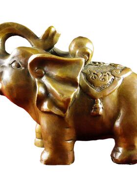 铜大象摆件黄铜一对客厅卧室办公室家居装饰品工艺品礼品
