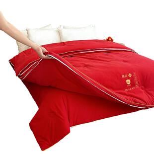 婚庆大红色子母被二合一双胎被子喜庆结婚陪嫁被褥春秋被冬被芯