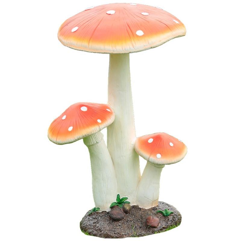 户外仿真蘑菇雕塑花园草坪公园幼儿园摆件小区装饰植物仿真装饰