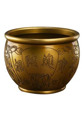 铜缸摆聚宝盆铜吸金百福缸仿古做旧铜器工艺品礼品厂家