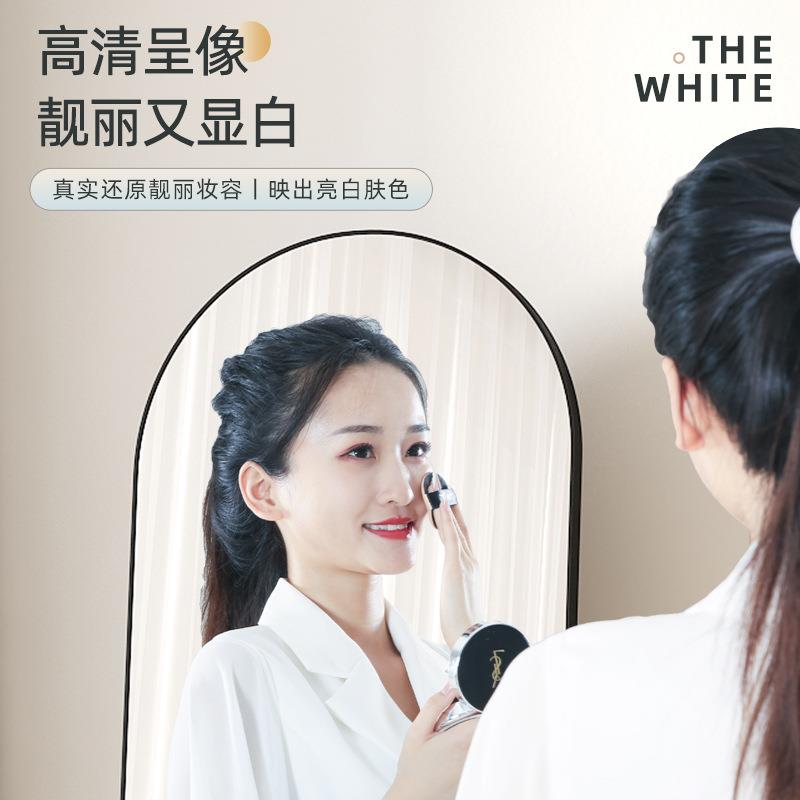 镜子全身穿衣落地家用卧室少女立式大服装店可移动拱形试衣落地镜