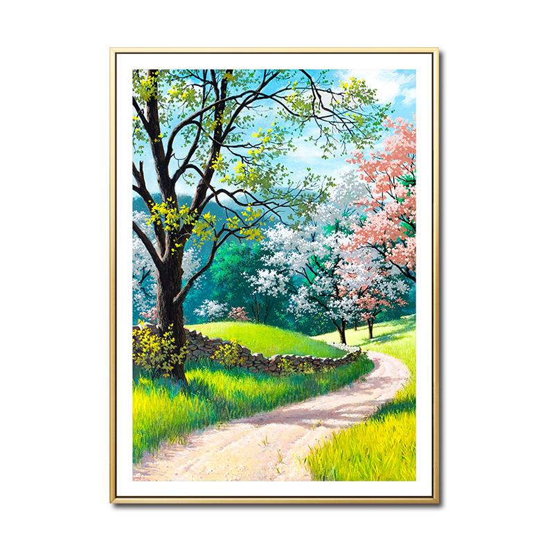 楼梯间风景装饰画现代简约卧室餐厅壁画酒店宾馆走廊过道客厅挂画