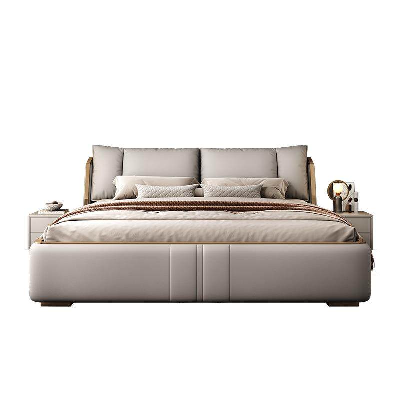 主卧意式床真皮床家用2米实木软包储物婚床现代轻奢1.8米单双人床,住宅家具,皮艺床,淘宝优惠券,粉丝福利购,淘宝优惠卷