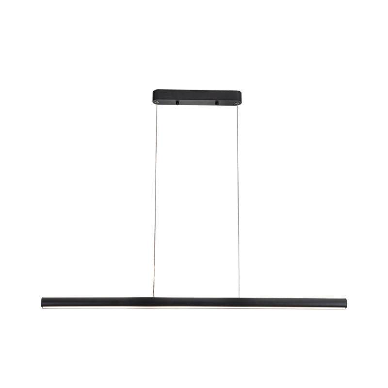 餐厅吊灯一字灯具现代简约弧面升降长条吧台餐桌办公会议室书房灯