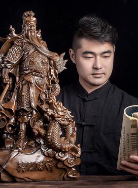 骑龙关公财神摆件店铺开业供奉财神礼品武财神关二爷摆设金运