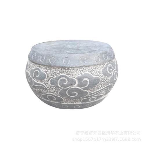 青石柱墩石雕柱脚石别墅庭院石墩底座花架盆景莲花座祥云柱墩石
