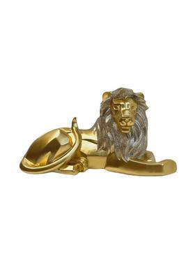 新款几何狮子摆件客厅家居玄关雕像树脂工艺品酒柜书桌装饰品