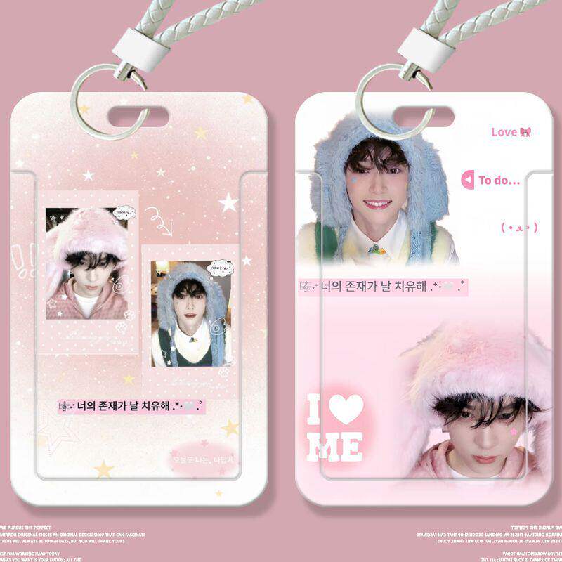 雷朋梓渝田栩宁学生卡套滑盖饭卡公交卡身份证件保护套门禁校园卡