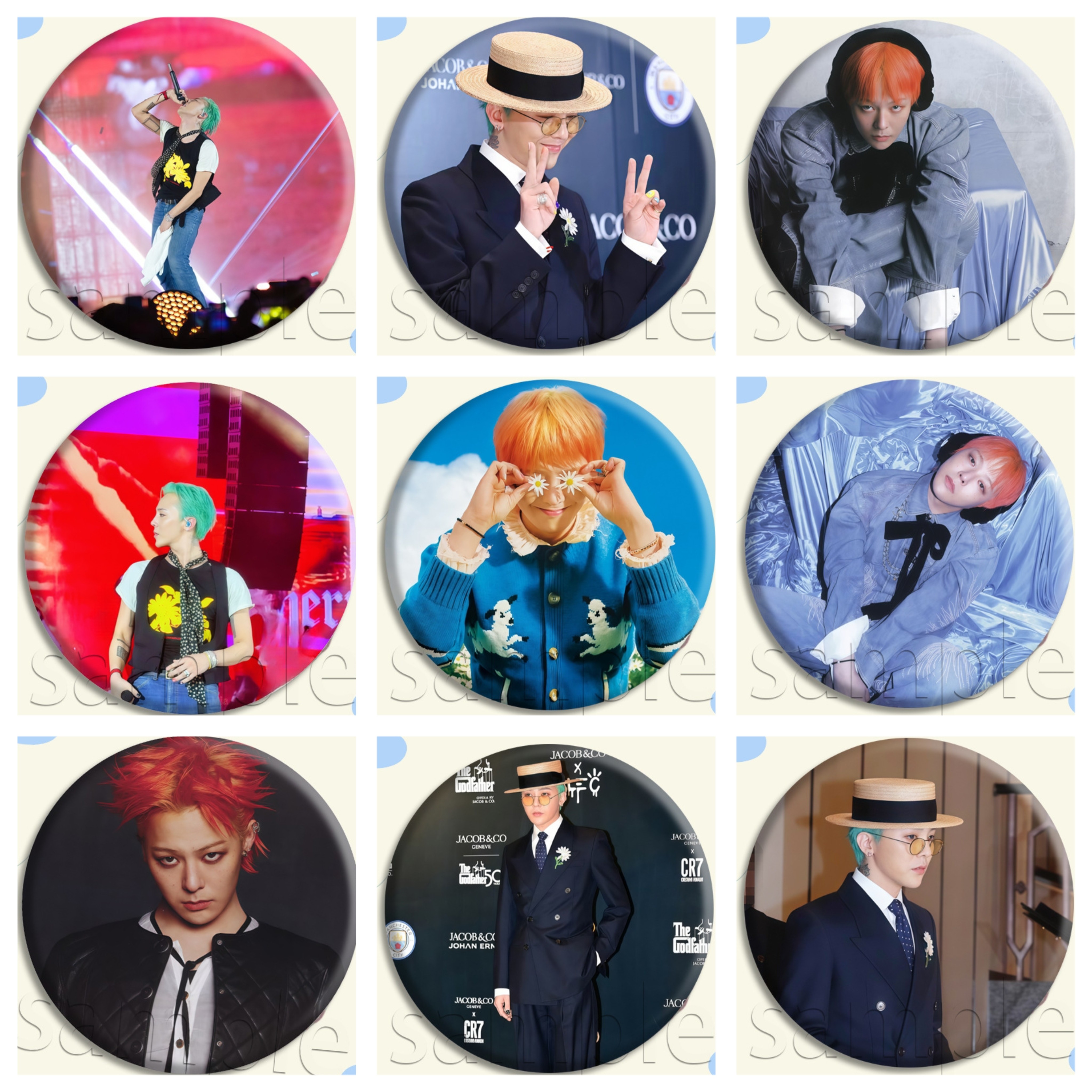 GD权志龙周边应援吧唧徽章胸针谷子痛包挂件饰品礼物明星胸章