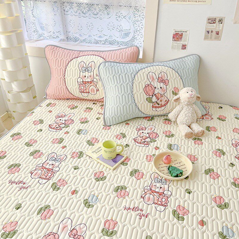 A类母婴级凉席三件套 夏季乳胶冰丝席床单宿舍单人空调席子可水洗