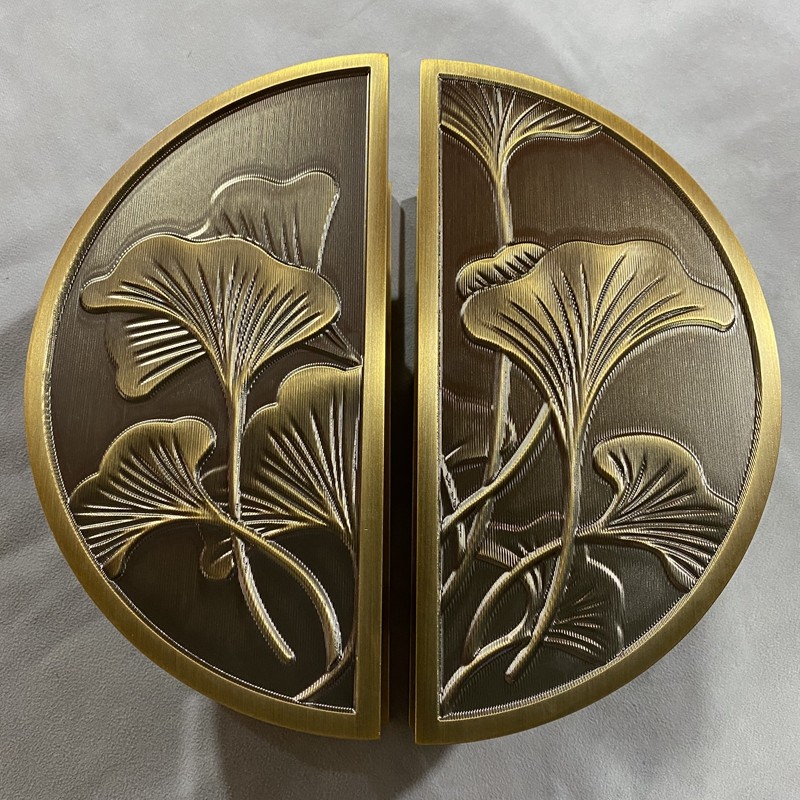 半圆形大门拉手中式祥云仿古玻璃门把手雕刻镂空定制木门扶手对装