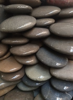 彩绘石头绘画石创意鹅卵石儿童卡通创意绘画鹅卵石diy画画扁石头