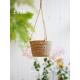 花器挂篮 家居客厅摆件挂盆藤编手提草编花盆家居欧式 编织吊篮