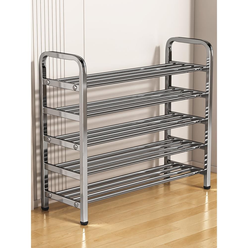 不锈钢简易鞋架家用多层室内鞋子收纳架宿舍门口出租房经济型鞋柜