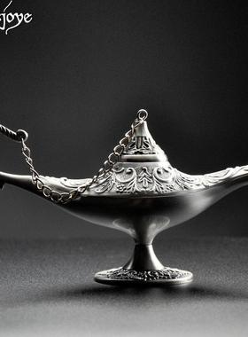 阿拉丁神灯金属覆古装饰创意摆件工艺品客厅书房家居饰品节日礼物