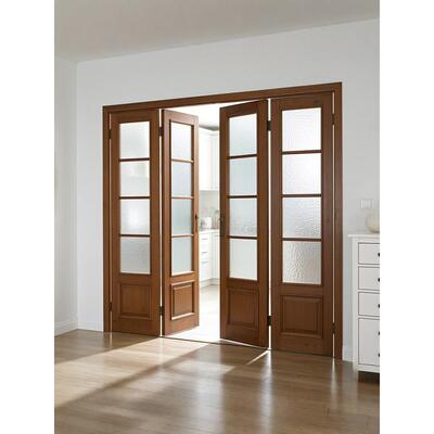 折叠门隔断门实木玻璃推拉厨房卫生间卧室书房阳台酒店无轨折叠门