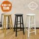 简单 酒吧椅 欧洲酒吧凳 采购产品实木酒吧椅 覆古高凳 前台