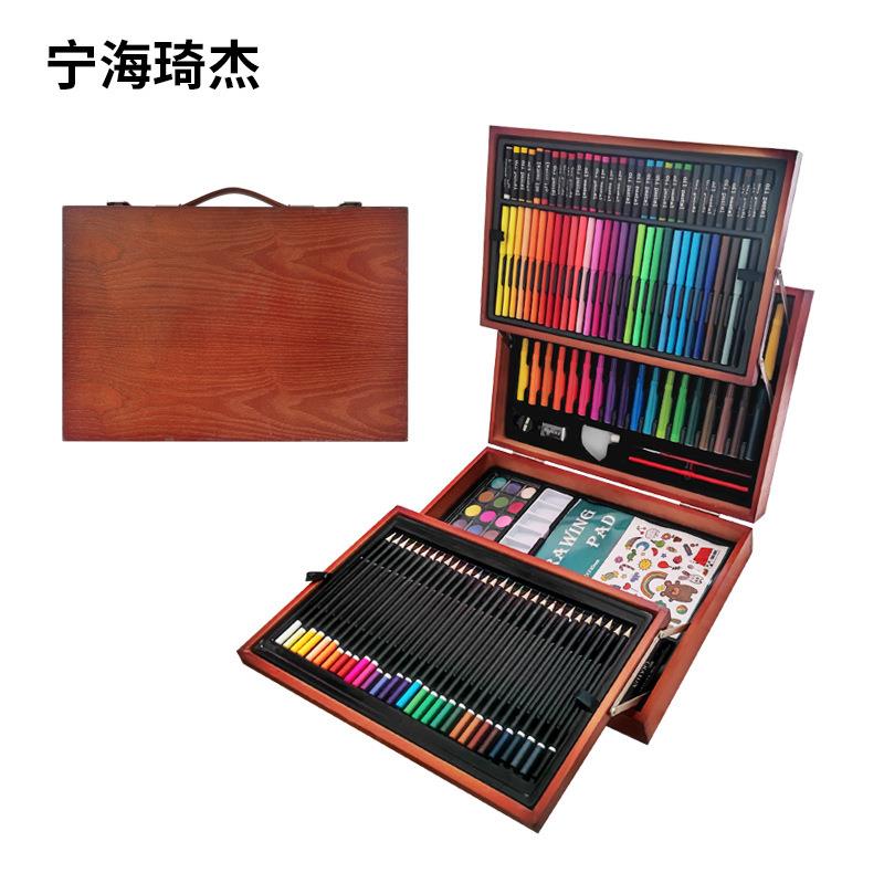 178pcs双层可折叠水彩笔蜡笔绘画套装画画幼儿童工具美术用品