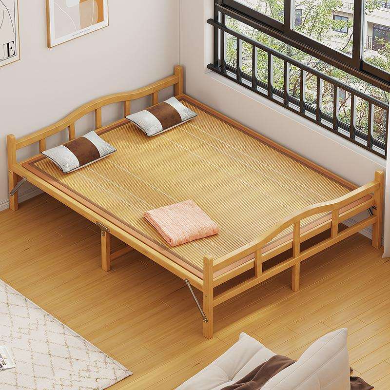 竹床可折叠床单人竹双人简易家用成人午休凉床出租房硬板竹板木床