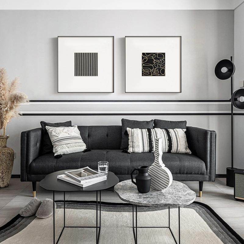 黑线 现代简约客厅沙发装饰画餐厅黑白灰壁画抽象线条玄关挂画,特色手工艺,其他特色工艺品,淘宝优惠券,粉丝福利购,淘宝优惠卷