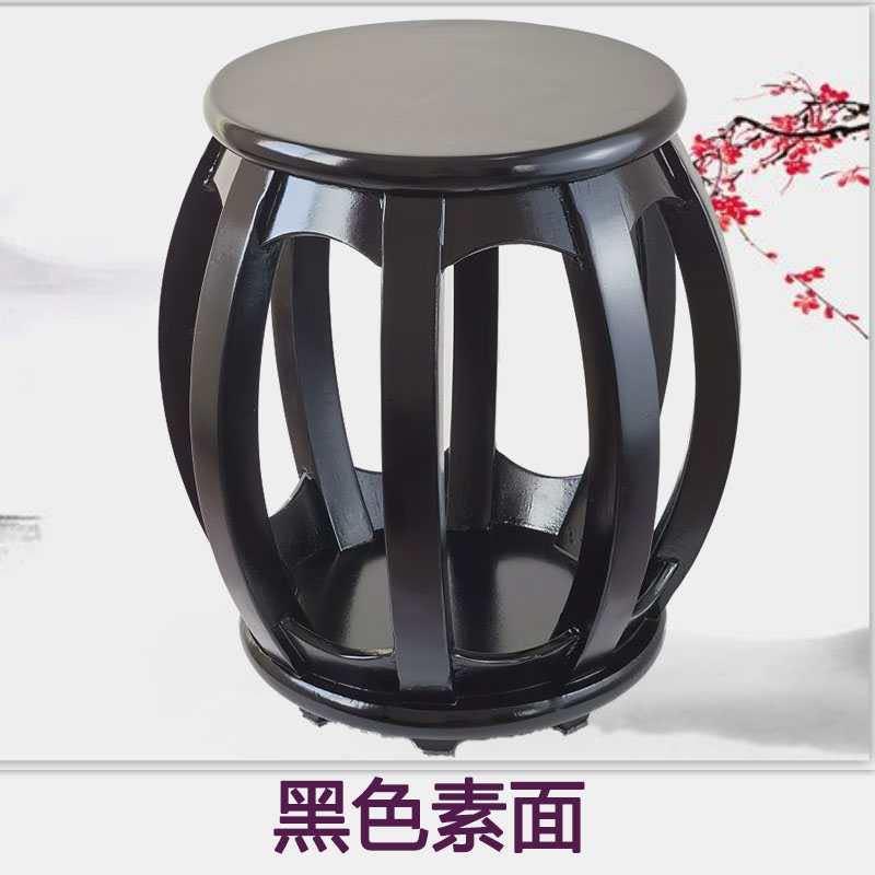 敦煌仿古复古筝古琴腰鼓圆凳子实木凳单人大琴凳古筝装饰