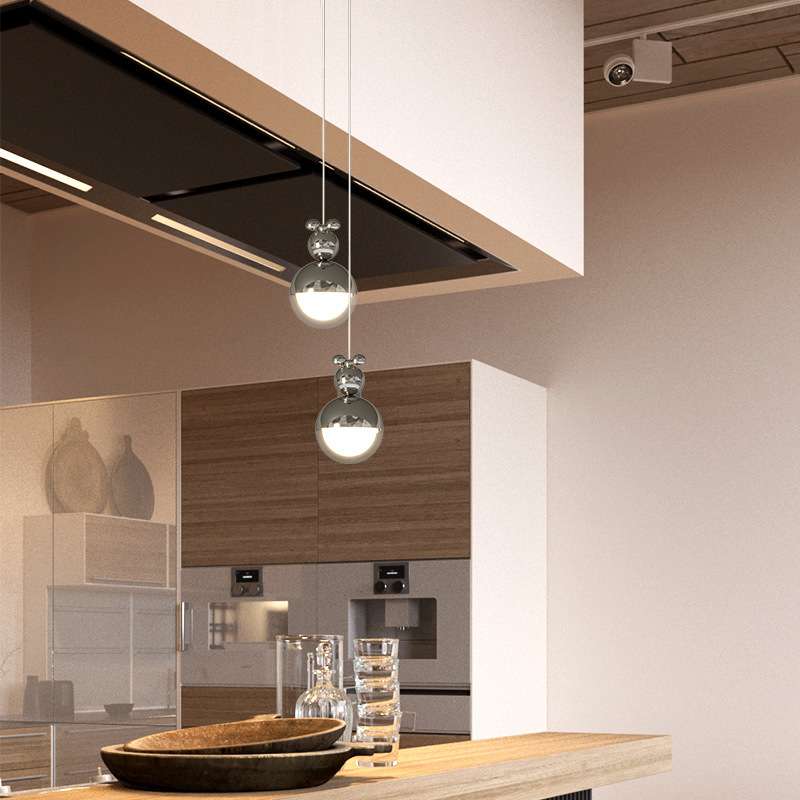 轻奢餐厅吊灯现代简约三头饭厅灯可升降调节吧台灯卧室床头小吊灯