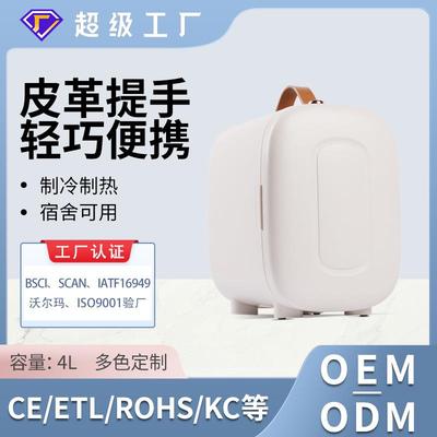 新款4L多色家用迷你冰箱冷暖两用低功率宿舍小冰箱便携式车载冰箱