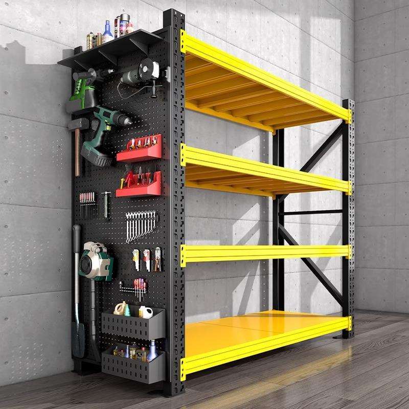 家用货架多层收纳置物架洞洞板阳台杂物间地下室整理架快递展示架