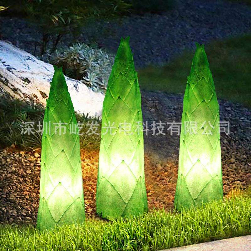 户外仿真竹笋组合发光玻璃钢雕塑农场乡村丰收节生态园摆件大模型