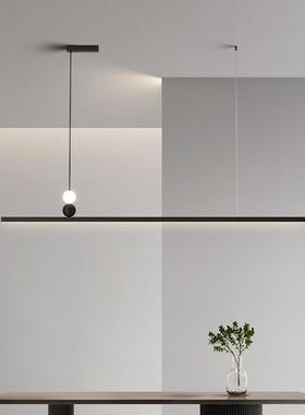 智能北欧几何/一字餐吊灯现代简约创意歺餐厅个性吧台极简餐桌灯