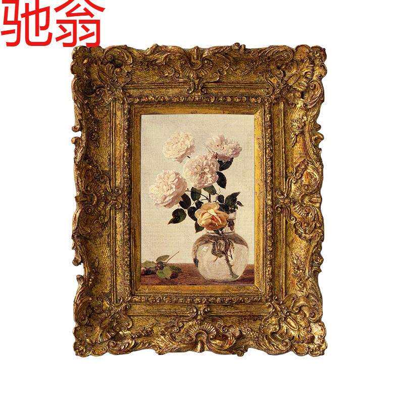 E4C吻花女孩 重磅新品重工纯手工树脂画框弹钢琴相框挂画摆件装饰