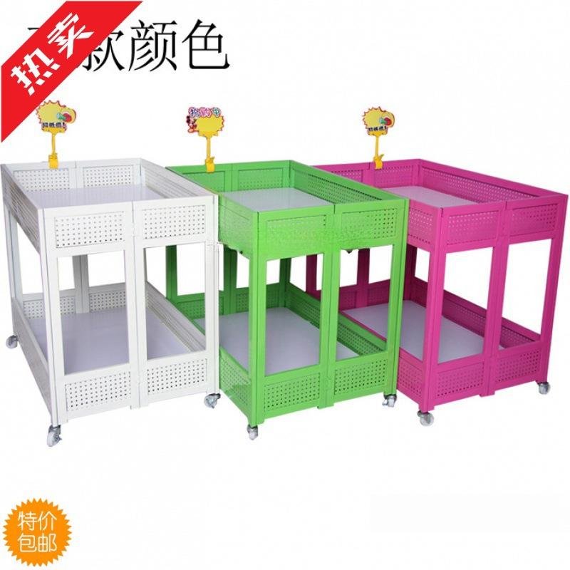 家用简易折叠货架促销店铺展示架小售卖摆放超市推车出摊玩具花车