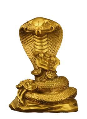 黄铜铜蛇十二肖铜蛇生肖蛇生眼睛蛇工艺家居品桌面摆件元宝2210如