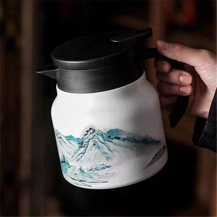 壶大容量保温泡壶陶瓷汝窑茶茶杯旅行功夫茶具焖无品牌/套装