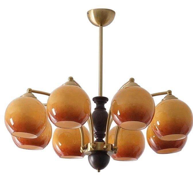 中古魔术豆法式玻璃木客厅复吊灯230古艺餐厅包豪式斯卧室美北欧,家装灯饰光源,智能吊灯,淘宝优惠券,粉丝福利购,淘宝优惠卷