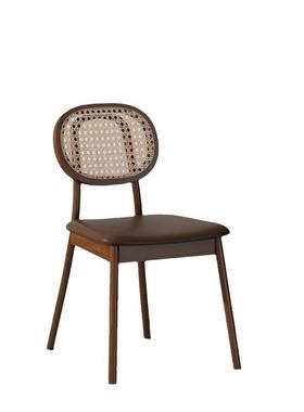 然YFJ藤叠椅23040北欧实木藤编椅天真藤折无扶手昌迪YFJ藤椅2加尔