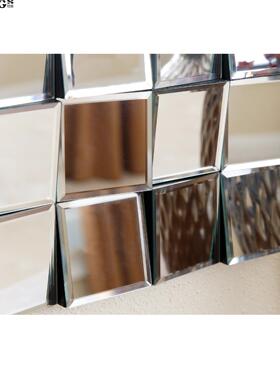10L简立体酒店装间饰镜346约客厅背景A墙挂饰镜面轻奢镜子餐厅样