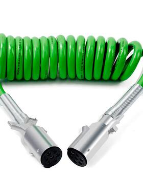 美规7芯车弹簧25075线卡车螺/旋线电拖源线12FT5FT拖1车线延长线