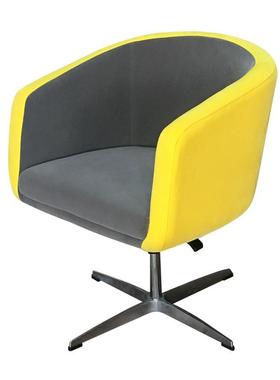 设计师TJHF-339半单圆形角休C闲椅洽谈客437厅人沙发可定牛颜色布