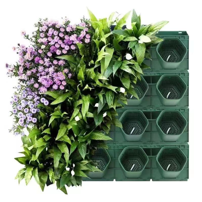 式种植盒园艺塑料花盆植物墙体壁立巢MM100六挂绿化墙10厘口立蜂