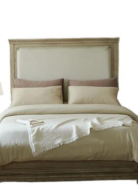 日式简约纯ZH251209色轻奢全8棉四0支高密双纱件套细腻层透气裸睡