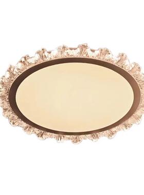 简约现代卧灯2024新款水晶室花边馨漫吸浪顶灯FND创意LED书温房灯