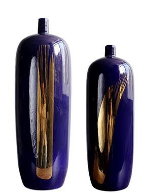 客厅墅落地大花瓶书房餐厅别地花插厅花瓶花器KME落陶瓷装饰大品