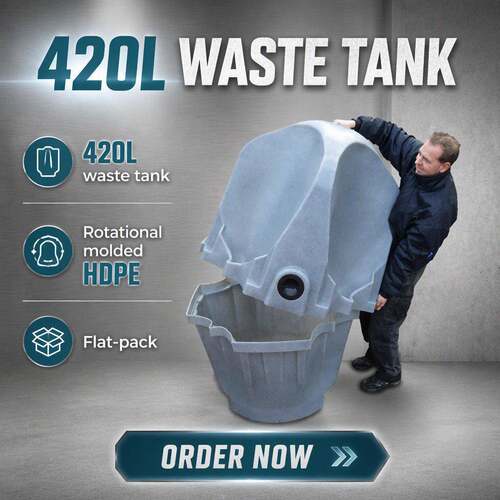 Knock Down Portable Toilet HDPE Nestable Save Freight