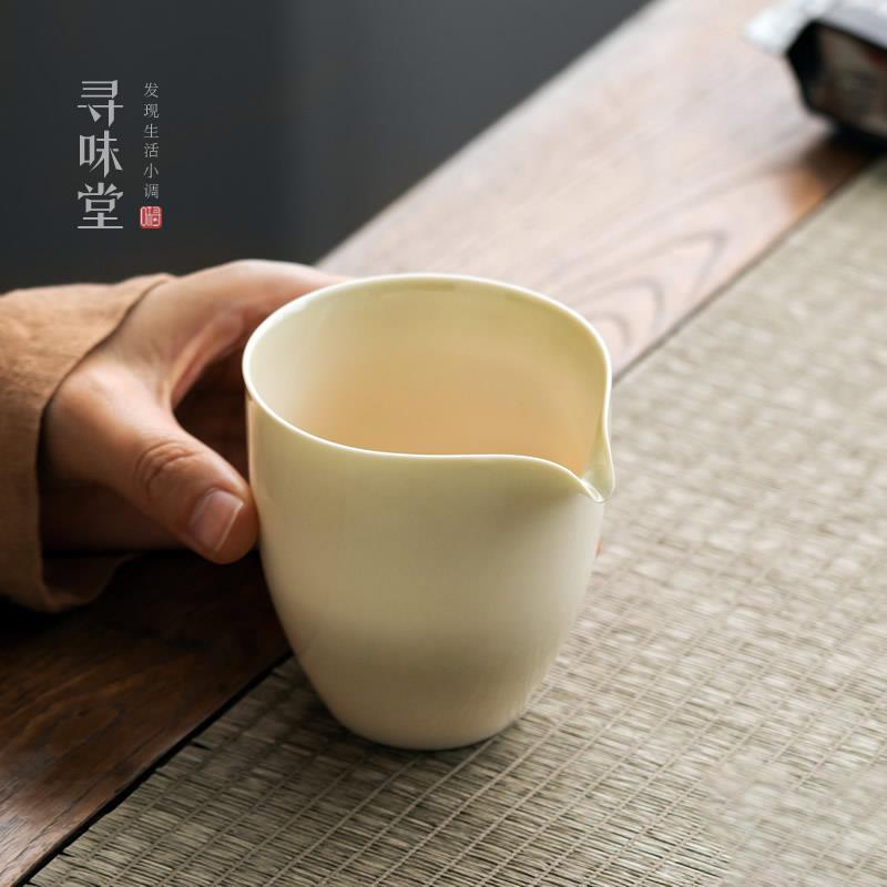 草木灰复古公道杯｜仿古青灰釉色茶海分茶杯匀杯陶瓷家用功夫茶具