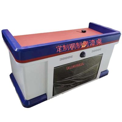 厂家定制审讯台谈话询问采集办工区钢制烤漆审讯桌留置室一体化桌